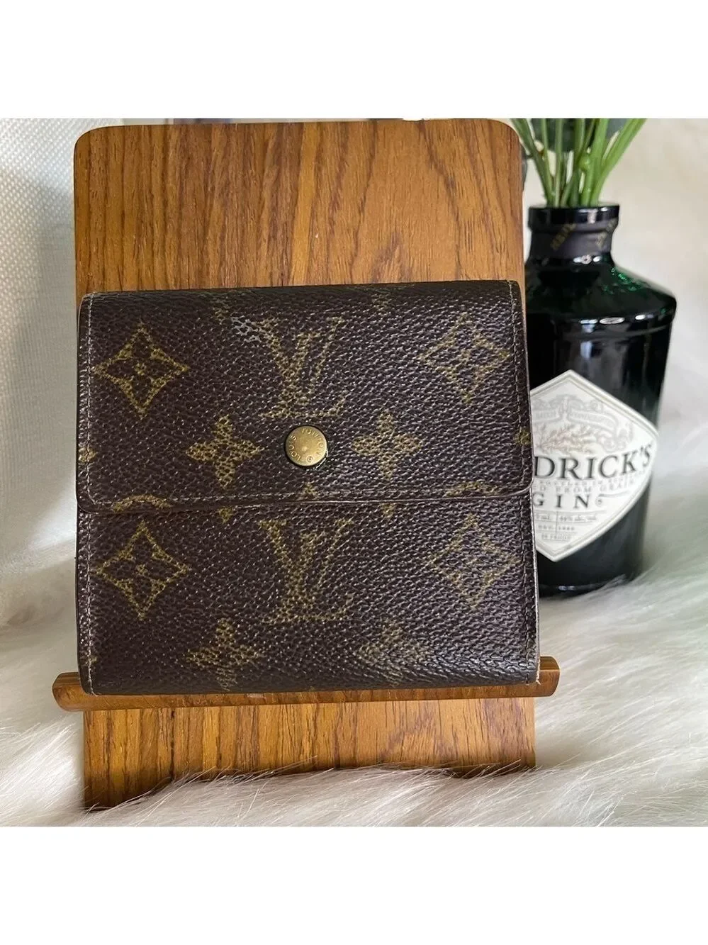 Louis Vuitton Monogram Portefeuille Elise Trifold Wallet Vintage France Compact